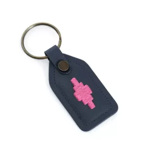 Pampeano Chapa Nøkkelring – Navy & Pink