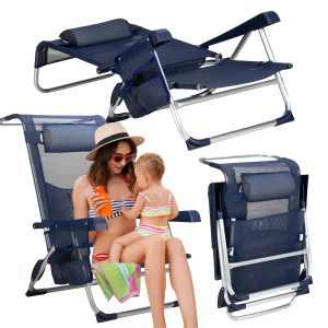 Sun Flex 2-I-1 Outtec Strandstol Med Solsengfunksjon