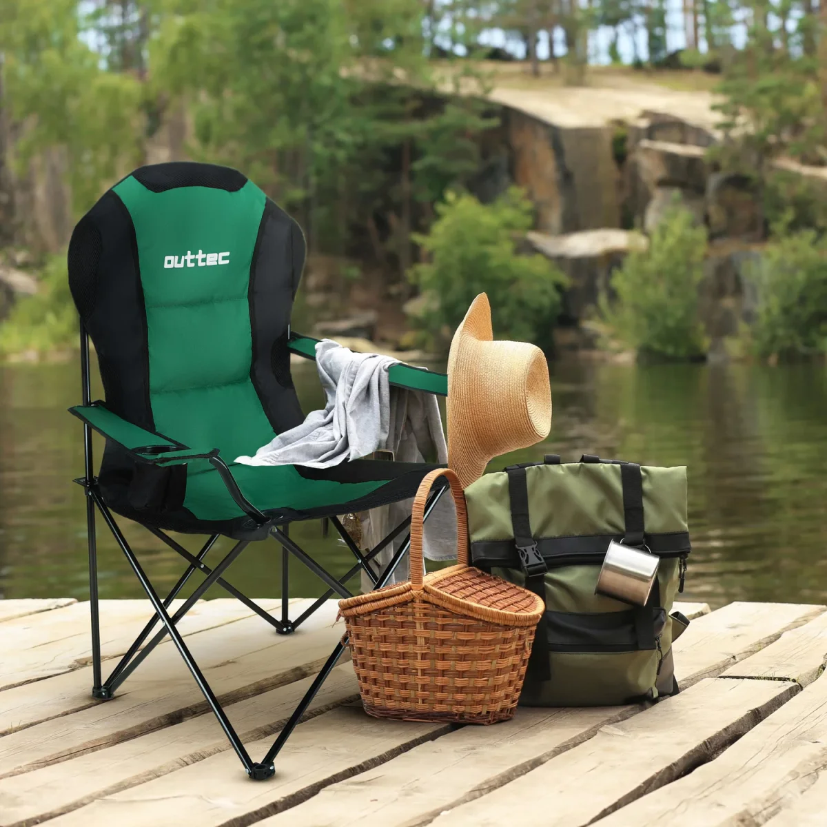 Travel+ Sammenleggbar Campingstol Med Outtec-Trekk - Image 3