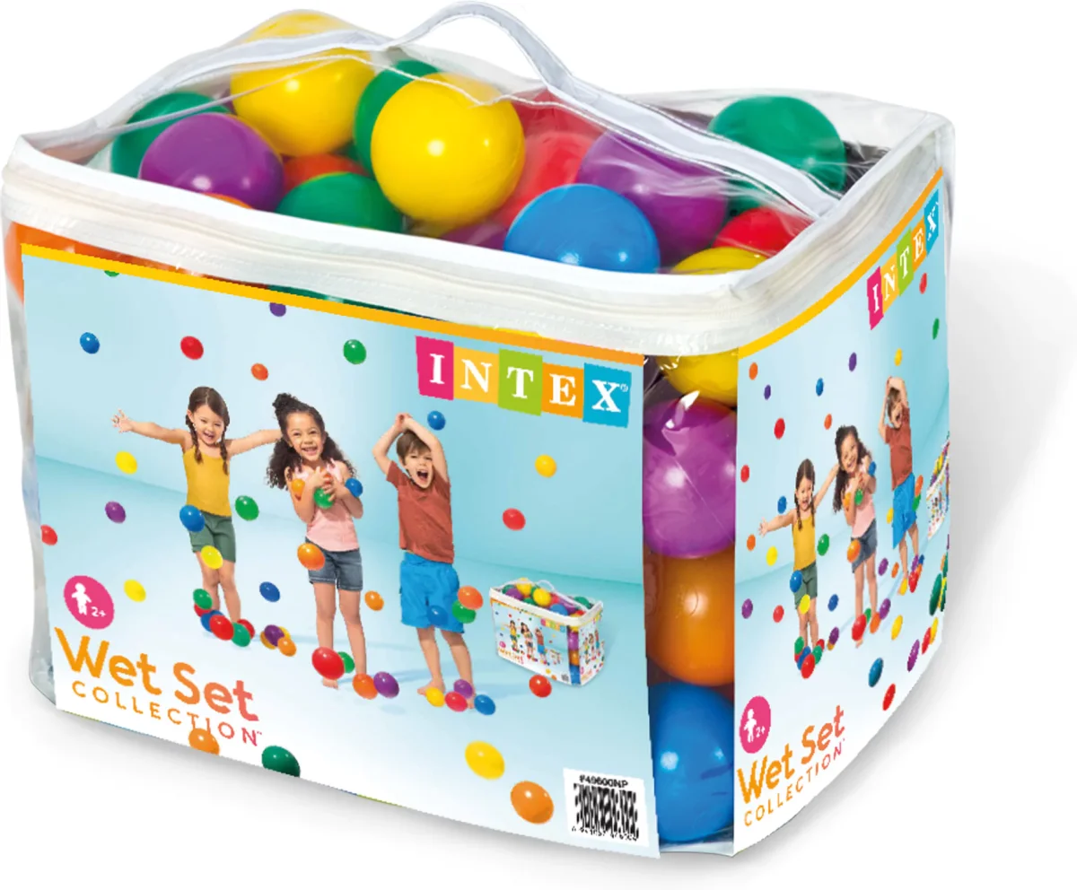 Fun Ballz Oppblåsbare Bassengballer 8 cm 100 Stk Intex