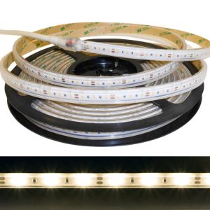 Carbest selvklebende fleksibelt LED lysbånd, 5m + 1m kabel