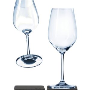 Silwy magnetisk krystall vinglass m/stett, 2pk