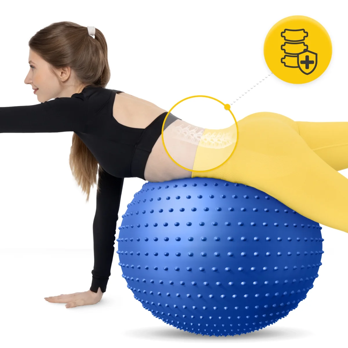 Rehabiliteringsball Med Pigger 65 Cm Blå - Image 6