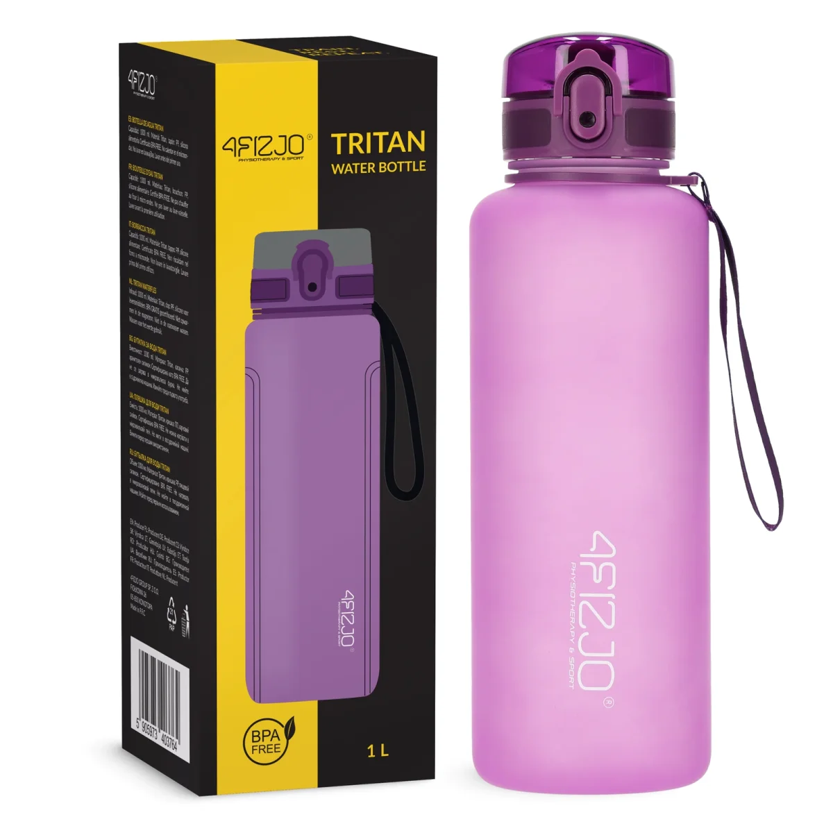 1L Rosa Sportsvannflaske