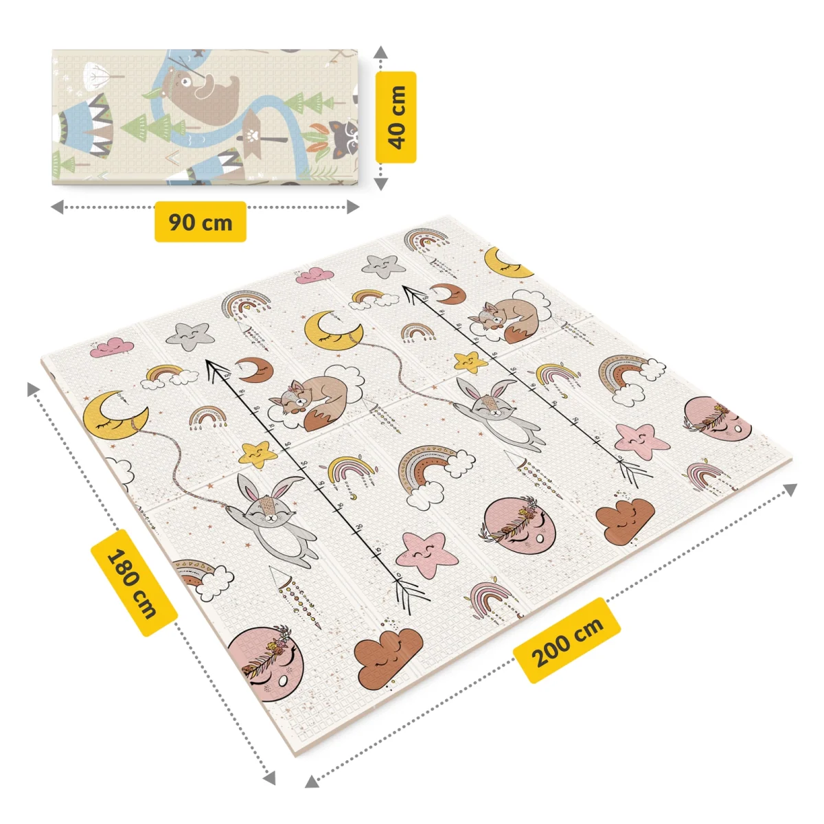 Boho Drømmelekematte Til Baby 200 X 180 Cm - Image 5