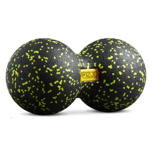 Dobbel Epp Massasjeball 12 Cm Gul