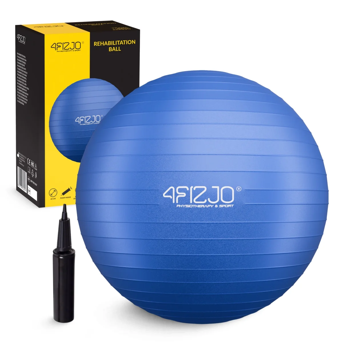 Oppblåsbar Gymnastikkball 65 Cm Marineblå - Image 2