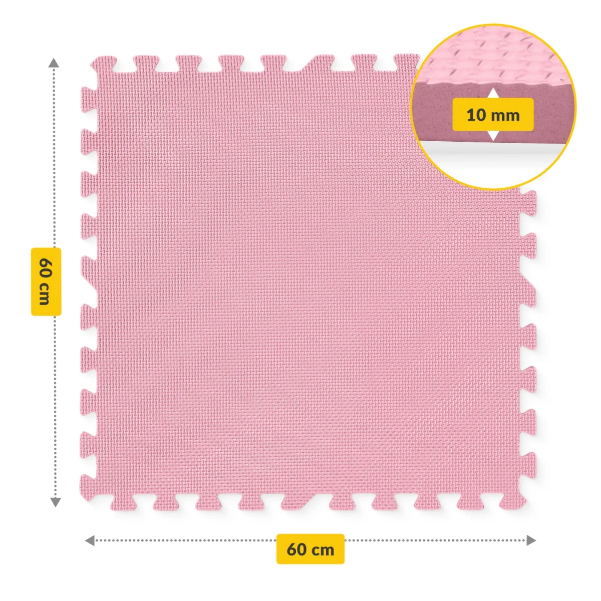 Pedagogisk Puslespillmatte For Barn 180 X 180 Cm Rosa - Image 4
