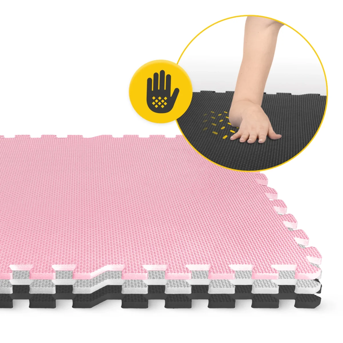 Pedagogisk Puslespillmatte For Barn 180 X 180 Cm Rosa - Image 6