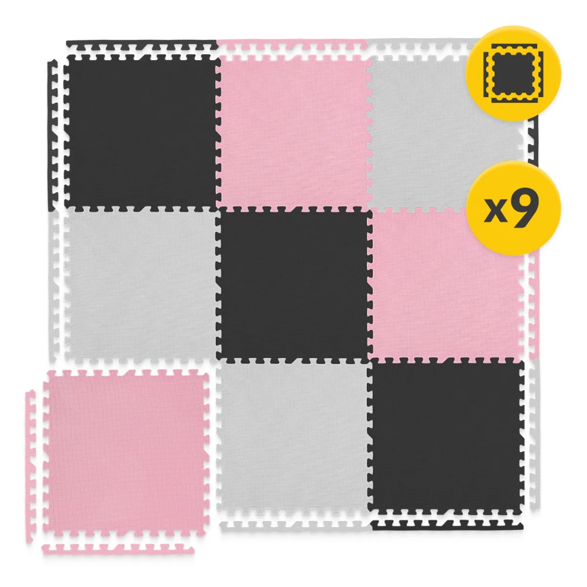 Pedagogisk Puslespillmatte For Barn 180 X 180 Cm Rosa - Image 7