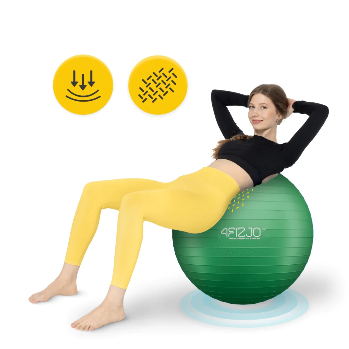 Oppblåsbar Gymnastikkball 85 Cm Grønn - Image 7