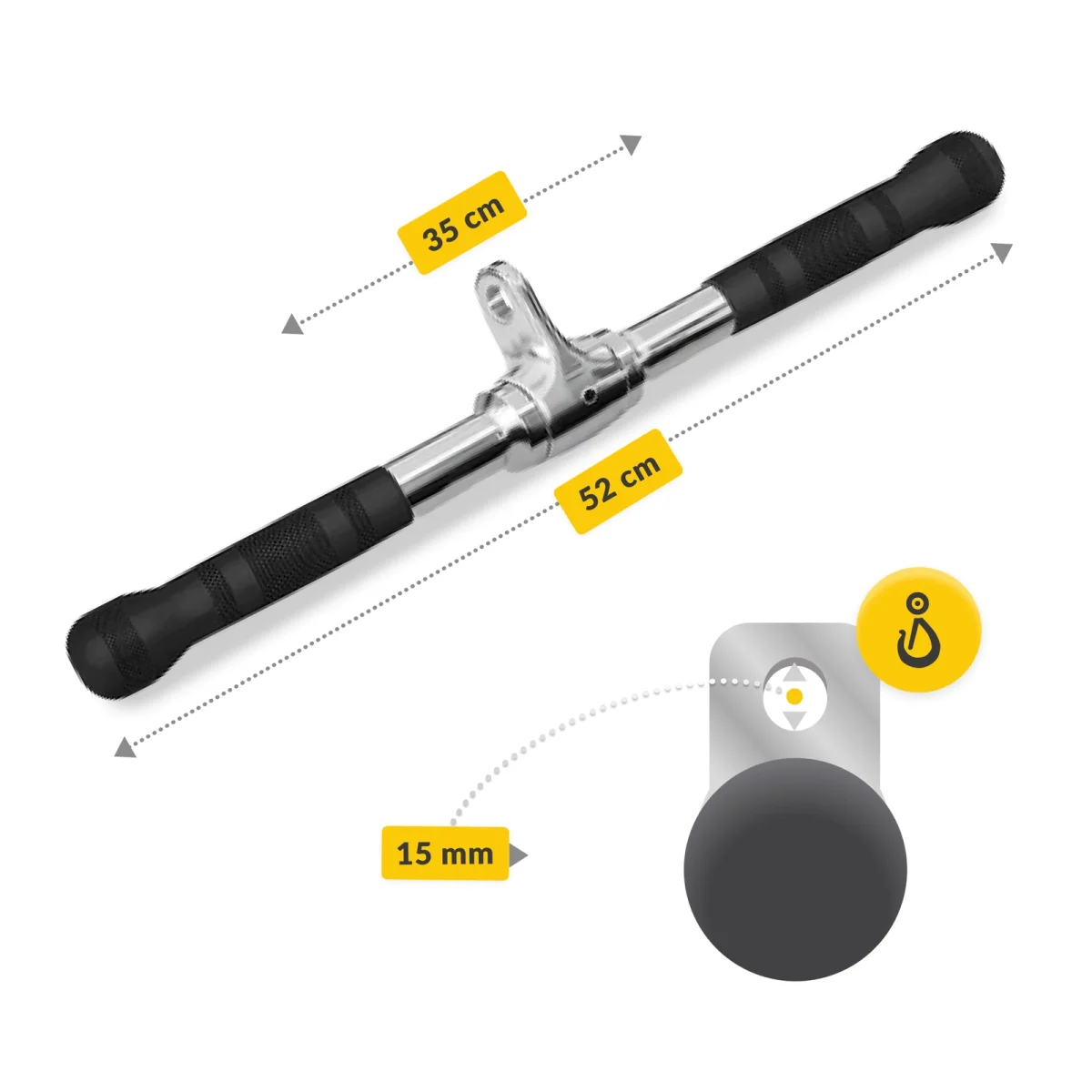 Rett Dreibart Trekkhåndtak 54 Cm - Image 4